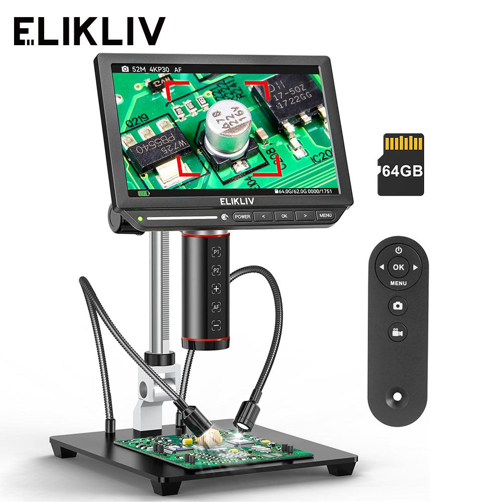 Electronics Repair Videos - Elikliv EM4K-AF Autofocus 4K Digitale Microscoop