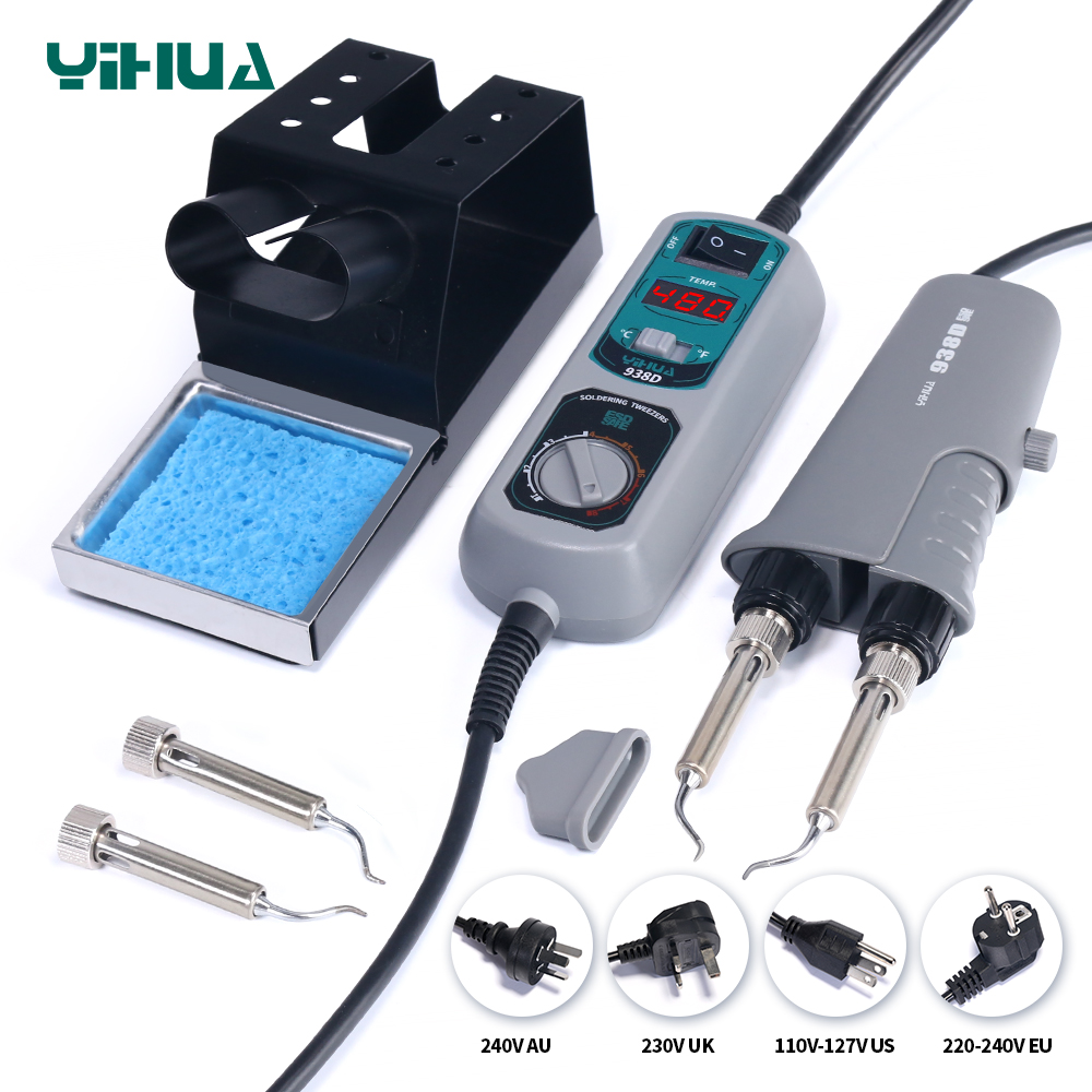 Smd Tweezer Set - YIHUA 938D Draagbare Pincet Soldeerstation 110V