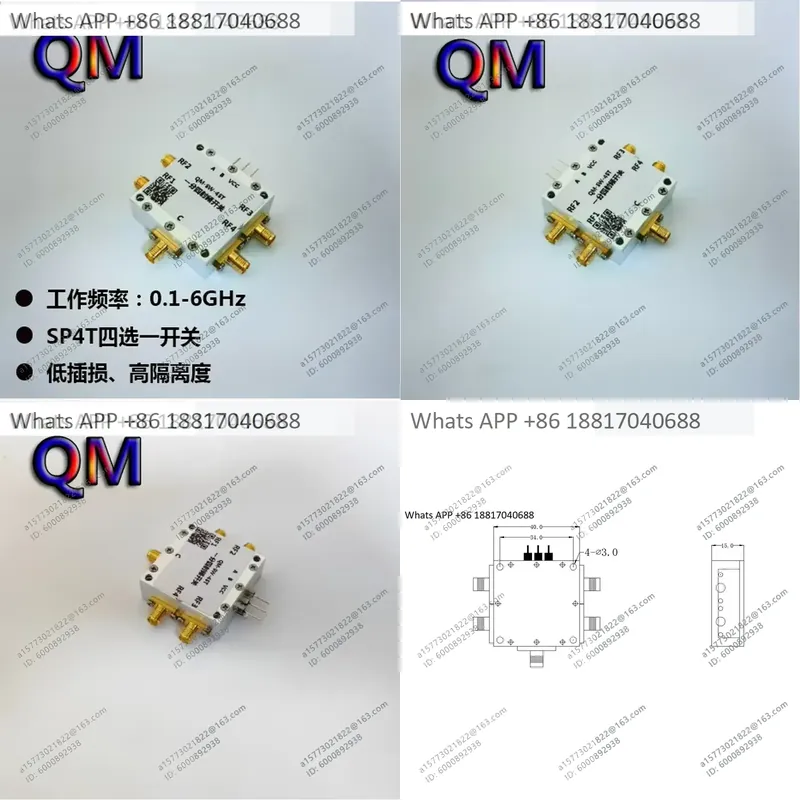Qm Electronics & Repair Services Photos - 1PC voor QM-SW-4ST 0,1-6 GHz SP4T