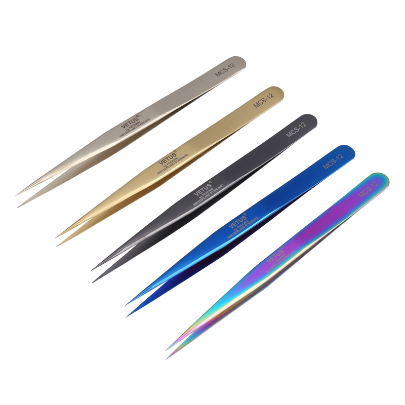 Smd Tweezer Set - Originele Vetus MCS-12 Precisie Pincet Rvs