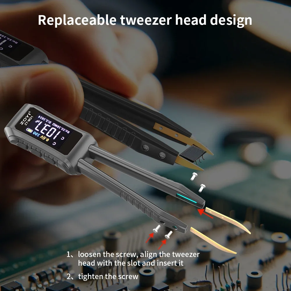 Smd Tweezer Set - ZOYI ZT-MD1 Hoge precisie draagbare slimme