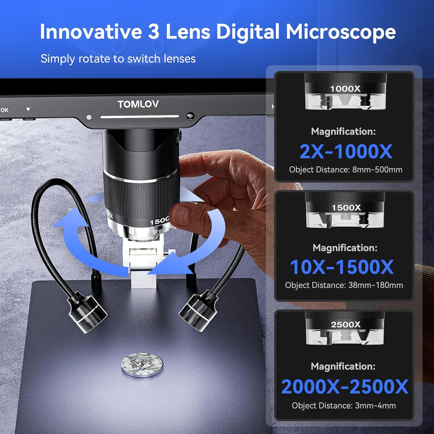TOMLOV digitale microscoop met - Electronics Repair Videos recensie en prijs